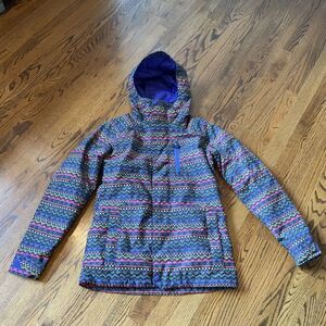 Burton Mountain Dew Womens Skiing Snowboard Dryride Jacket Multicolor Size‎ S